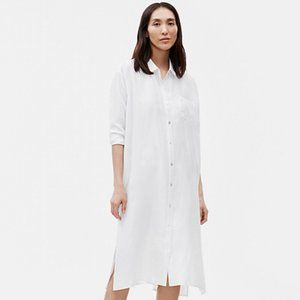 Eileen Fisher Silk Habutai Check Shirtdress